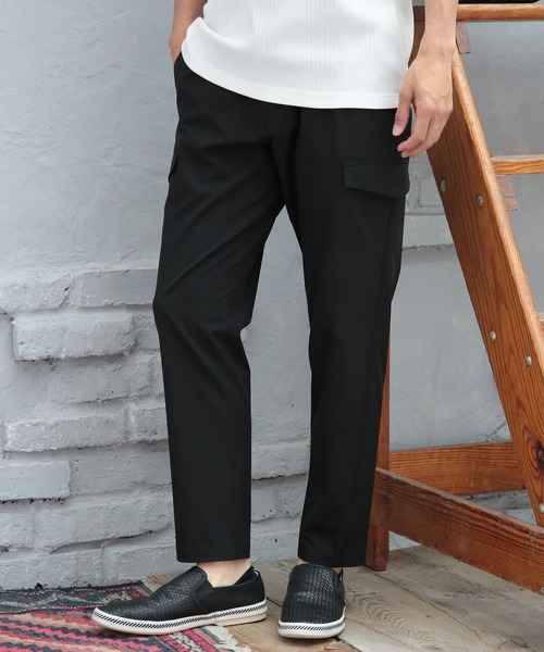 UNION STATION（ユニオンステーション）の「【セットアップ対応】【AIR LIGHT -Active version-】イージーカーゴパンツ（スラックス・メンズ・ブラック/ブラウン/トップグレー/グレイッシュベージュ・S/M/L）」の2枚目の写真