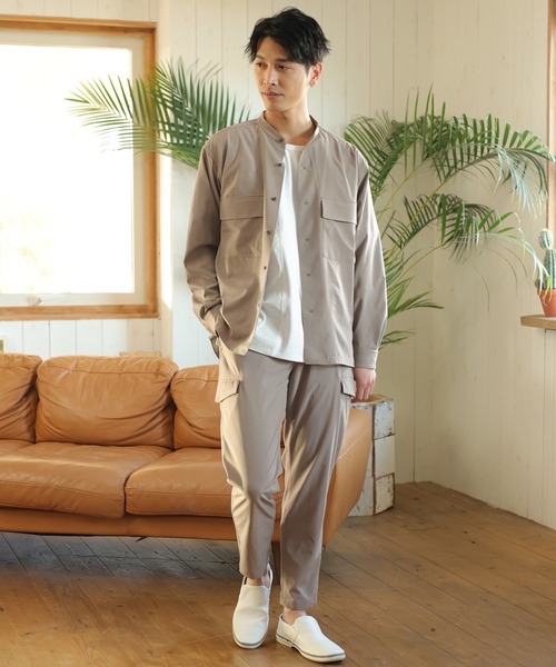 UNION STATION（ユニオンステーション）の「【セットアップ対応】【AIR LIGHT -Active version-】イージーカーゴパンツ（スラックス・メンズ・ブラック/ブラウン/トップグレー/グレイッシュベージュ・S/M/L）」の9枚目の写真