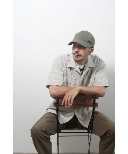 MANIERA(マニエラ)の「コットンメッシュワイドキャップ(キャップ・メンズ・ネイビー/グレー/カーキ・FREE)」の9枚目の写真