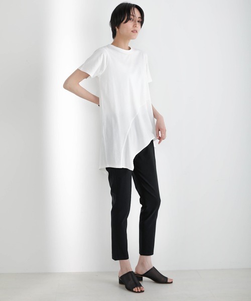 Bou Jeloud（ブージュルード）の「接触冷感UV/HAKIYASE美脚パンツ（その他パンツ・レディース・ホワイト/イエロー/ダークネイビー/オリーブ/ブラック・40/38/42/34/36）」の6枚目の写真