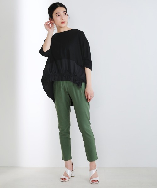 Bou Jeloud（ブージュルード）の「接触冷感UV/HAKIYASE美脚パンツ（その他パンツ・レディース・ホワイト/イエロー/ダークネイビー/オリーブ/ブラック・40/38/42/34/36）」の17枚目の写真