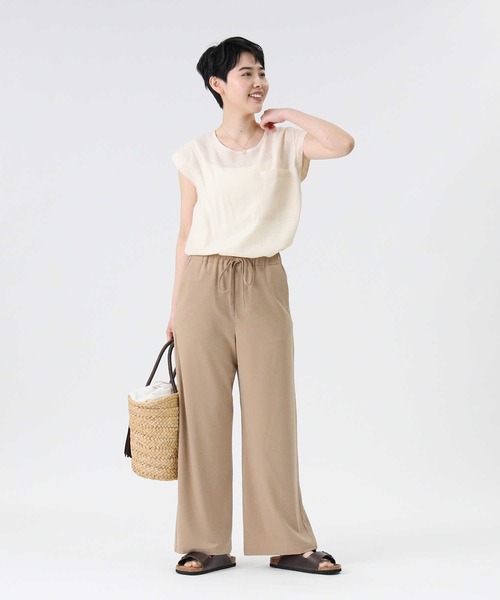 HONEYSUCKLE ROSE（ハニーサックルローズ）の「【HONEYSUCKLE ROSE】「ノースリーブとキャミソール2点セット」シアーノースリレイヤード（アンサンブル・レディース・オフホワイト/グリーン/ブラック・M/L）」の11枚目の写真