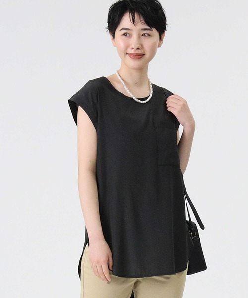 HONEYSUCKLE ROSE（ハニーサックルローズ）の「【HONEYSUCKLE ROSE】「ノースリーブとキャミソール2点セット」シアーノースリレイヤード（アンサンブル・レディース・オフホワイト/グリーン/ブラック・M/L）」の17枚目の写真