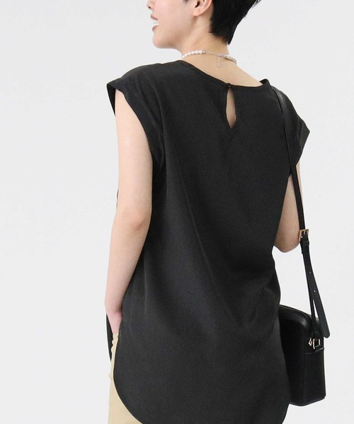 HONEYSUCKLE ROSE（ハニーサックルローズ）の「【HONEYSUCKLE ROSE】「ノースリーブとキャミソール2点セット」シアーノースリレイヤード（アンサンブル・レディース・オフホワイト/グリーン/ブラック・M/L）」の16枚目の写真