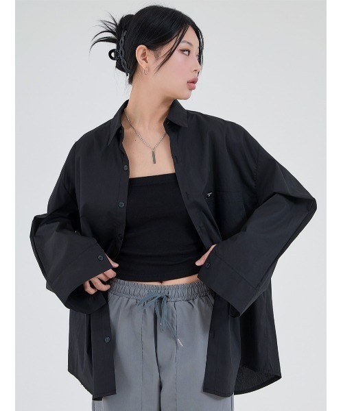 24SS 現行品✨ORR 韓国 クロップドプルオーバー ポリエステル 黒 XS 24SS 現行品✨ORR 韓国 クロップドプルオーバー ポリエステル 黒 XS