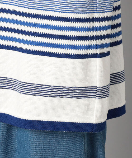 NOLLEY'S goodman（ノーリーズグッドマン）の「パネルタック ボーダー Tシャツ（Tシャツ/カットソー・メンズ・ベージュ系その他3/ホワイト系その他4/ブルー系その他7・MEDIUM/SMALL/X-LARGE/LARGE）」の16枚目の写真