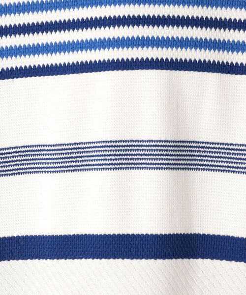 NOLLEY'S goodman（ノーリーズグッドマン）の「パネルタック ボーダー Tシャツ（Tシャツ/カットソー・メンズ・ベージュ系その他3/ホワイト系その他4/ブルー系その他7・MEDIUM/SMALL/X-LARGE/LARGE）」の7枚目の写真