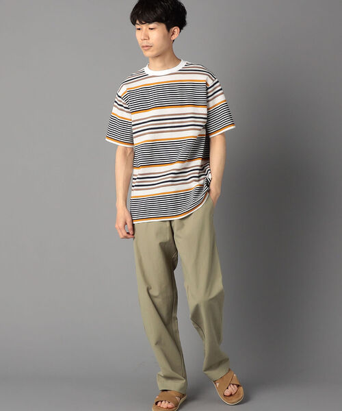 NOLLEY'S goodman（ノーリーズグッドマン）の「パネルタック ボーダー Tシャツ（Tシャツ/カットソー・メンズ・ベージュ系その他3/ホワイト系その他4/ブルー系その他7・MEDIUM/SMALL/X-LARGE/LARGE）」の11枚目の写真