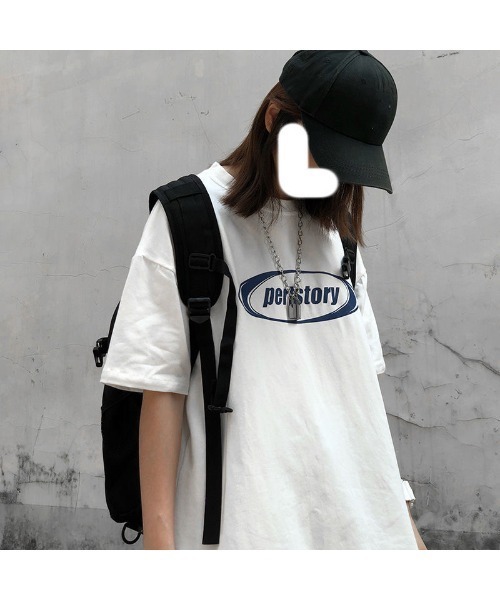 ビッグシルエット韓国ストリートy2k古着風ルーズスタイルプリントオーバーサイズ半袖Tシャツ