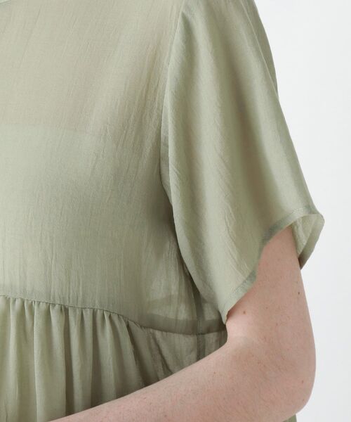 DRESKIP（ドレスキップ）の「◆ティアードブラウス（シャツ/ブラウス・レディース・グレー系その他/オフホワイト/グリーン系/ナチュラル・03/04/02）」の9枚目の写真