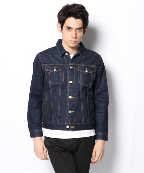 GIORDANO（ジョルダーノ）の「[GIORDANO]デニムジャケット（デニムジャケット・メンズ・インディゴブルー/ダークインディゴブルー・MEDIUM/LARGE）」の3枚目の写真