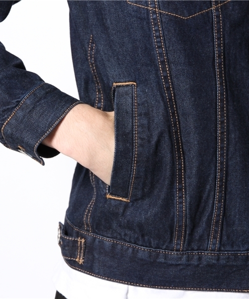 GIORDANO（ジョルダーノ）の「[GIORDANO]デニムジャケット（デニムジャケット・メンズ・インディゴブルー/ダークインディゴブルー・MEDIUM/LARGE）」の11枚目の写真