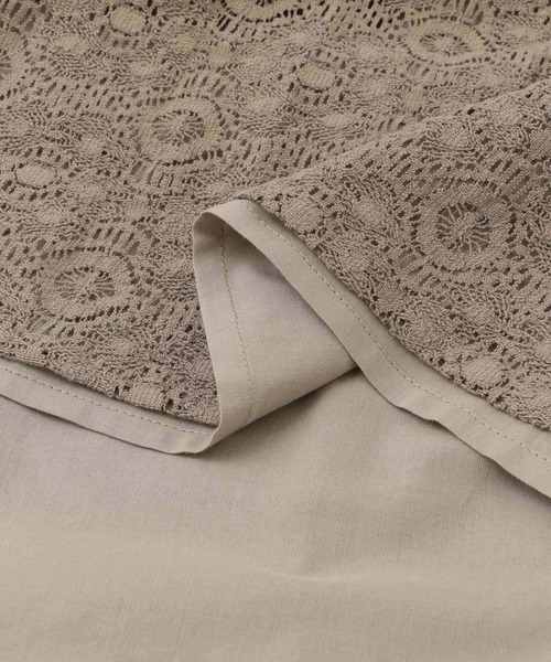 URBAN RESEARCH DOORS（アーバンリサーチドアーズ）の「レースノースリーブブラウス（シャツ/ブラウス・レディース・オフホワイト/モカ・ONE）」の15枚目の写真