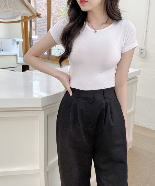TOEASY(トゥイージー)の「『TOEASY/トゥイージー』linen pintuck wide slacks/綿麻 リネン ピンタックワイドスラックスパンツ(スラックス・レディース・ブラック/ベージュ/カーキ/ライトベージュ/アイボリー・M/L)」の12枚目の写真