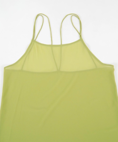 titivate（ティティベイト）の「シアーIラインキャミワンピース（ワンピース・レディース・グレイッシュベージュ/ライトブルー/ライトグリーン/チャコール・S/M/L）」の21枚目の写真