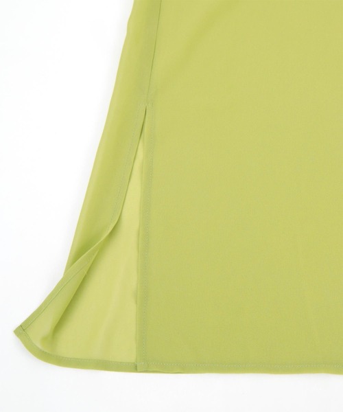 titivate（ティティベイト）の「シアーIラインキャミワンピース（ワンピース・レディース・グレイッシュベージュ/ライトブルー/ライトグリーン/チャコール・S/M/L）」の12枚目の写真