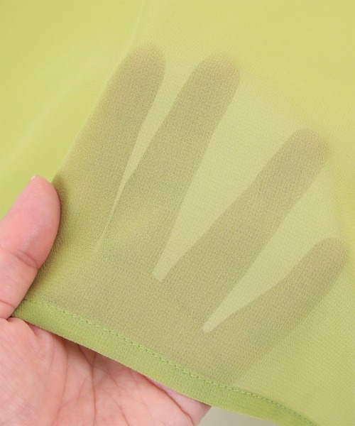 titivate（ティティベイト）の「シアーIラインキャミワンピース（ワンピース・レディース・グレイッシュベージュ/ライトブルー/ライトグリーン/チャコール・S/M/L）」の8枚目の写真