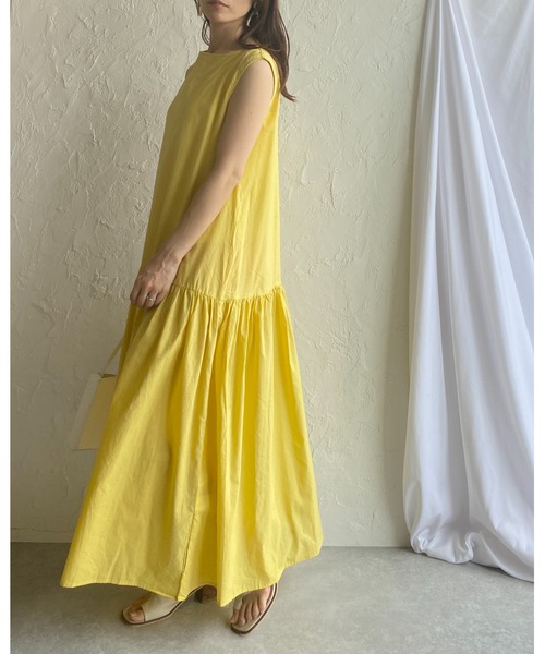 She's Closet(シーズクローゼット)の「コットンティアードノースリーブロングワンピース(ワンピース・レディース・ブラック/ブラウン/イエロー/グリーン/アイボリー・FREE)」の11枚目の写真
