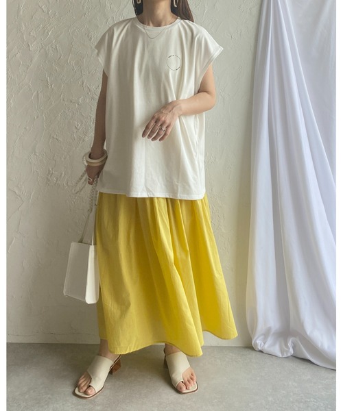 She's Closet(シーズクローゼット)の「コットンティアードノースリーブロングワンピース(ワンピース・レディース・ブラック/ブラウン/イエロー/グリーン/アイボリー・FREE)」の18枚目の写真