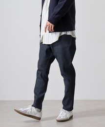 サルエルテーパードストレッチデニムパンツ