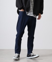 サルエルテーパードストレッチデニムパンツ