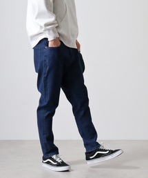 サルエルテーパードストレッチデニムパンツ