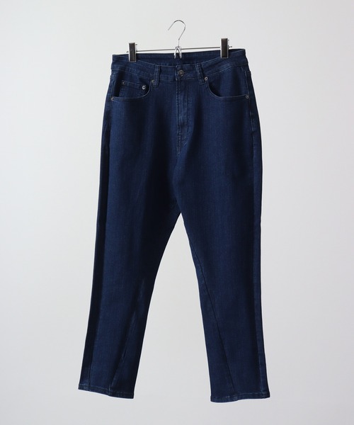 セール】サルエルテーパードストレッチデニムパンツ（デニム