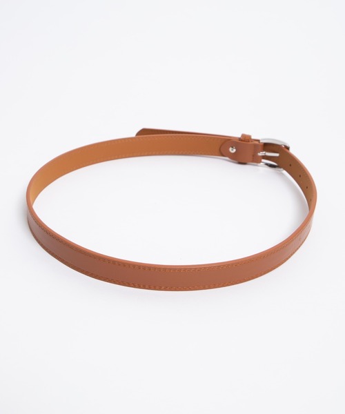 WEGO（ウィゴー）の「WEGO/スクエアバックルステッチベルト（ベルト・レディース・ホワイト/ブラック/ブラウン・FREE）」の6枚目の写真