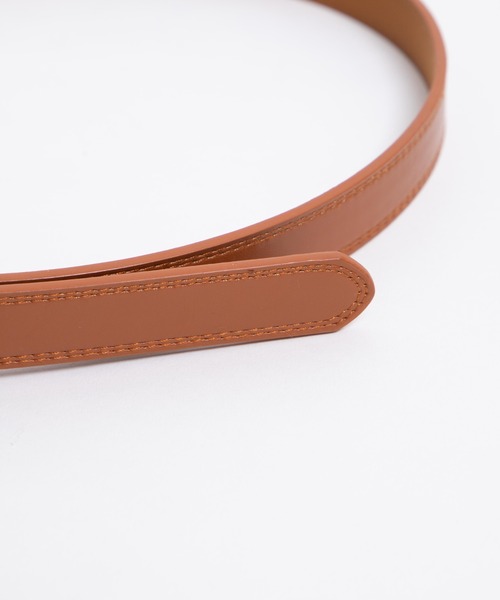 WEGO（ウィゴー）の「WEGO/スクエアバックルステッチベルト（ベルト・レディース・ホワイト/ブラック/ブラウン・FREE）」の7枚目の写真