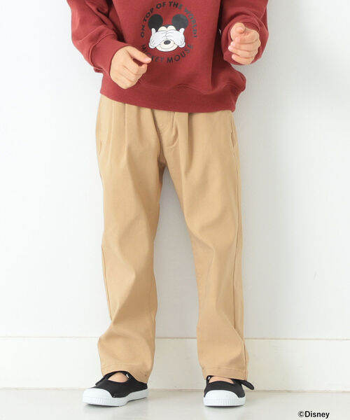 B:MING by BEAMS（ビーミングバイビームス）の「B:MING by BEAMS / らくらく タックチノパンツ（90~150cm）（チノパンツ・キッズ・ブラック/ベージュ/オリーブ/レッド系その他・90/100/110/120/130/140/150/160）」の3枚目の写真