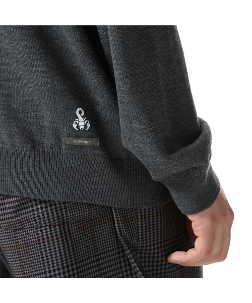 SOPHNET.（ソフネット）の「CREWNECK KNIT（ニット/セーター・メンズ・ブラック/ネイビー/グレー・SMALL/MEDIUM/LARGE/X-LARGE）」の5枚目の写真