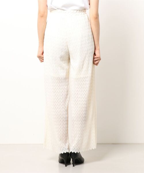 ems excite（エムズエキサイト）の「柄レースプリーツパンツ（その他パンツ・レディース・アイボリー/ブルー/ブラック・FREE）」の5枚目の写真