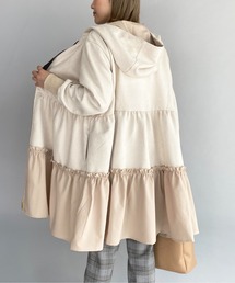 ボンディングスエード切替ティアードフードコート