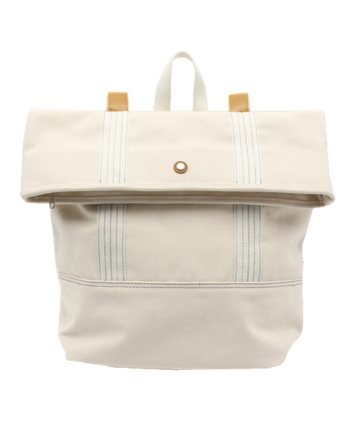 WEGO（ウィゴー）の「WEGO/キャンバスリュック（バックパック/リュック・メンズ・ホワイト/ブラック/ネイビー・FREE）」の2枚目の写真