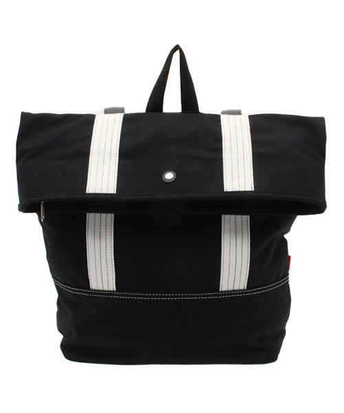 WEGO（ウィゴー）の「WEGO/キャンバスリュック（バックパック/リュック・メンズ・ホワイト/ブラック/ネイビー・FREE）」の3枚目の写真