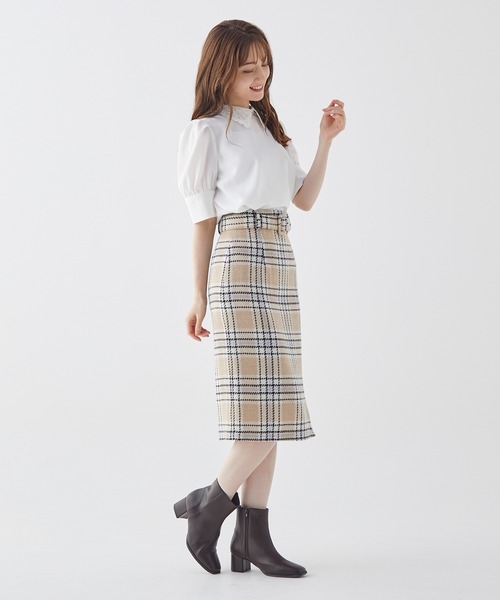 BE RADIANCE(ビーラディエンス)の「衿刺繍デシンブラウス(シャツ/ブラウス・レディース・オフホワイト/ラベンダー/ミント・FREE)」の10枚目の写真