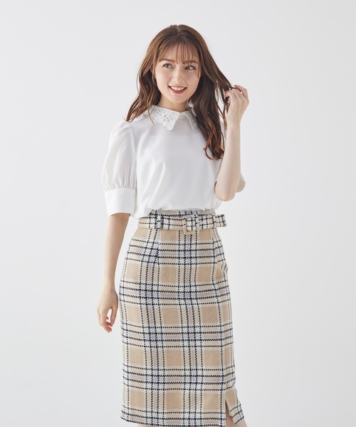 BE RADIANCE(ビーラディエンス)の「衿刺繍デシンブラウス(シャツ/ブラウス・レディース・オフホワイト/ラベンダー/ミント・FREE)」の19枚目の写真