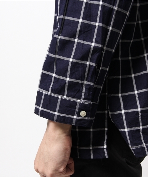 CIAOPANIC（チャオパニック）の「【Ciaopanic】7分ウィンドペンチェック（シャツ/ブラウス・メンズ・ネイビー/ホワイト・MEDIUM/LARGE）」の7枚目の写真