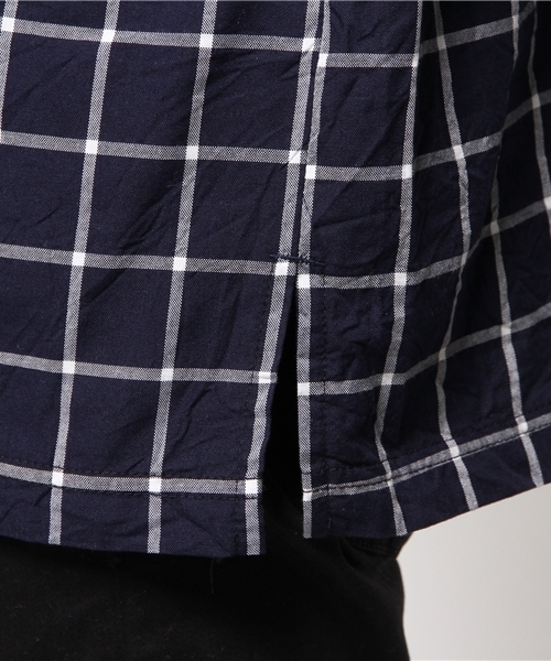 CIAOPANIC（チャオパニック）の「【Ciaopanic】7分ウィンドペンチェック（シャツ/ブラウス・メンズ・ネイビー/ホワイト・MEDIUM/LARGE）」の8枚目の写真