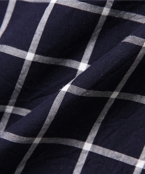 CIAOPANIC（チャオパニック）の「【Ciaopanic】7分ウィンドペンチェック（シャツ/ブラウス・メンズ・ネイビー/ホワイト・MEDIUM/LARGE）」の9枚目の写真