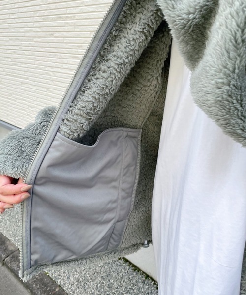 THE NORTH FACE（ザノースフェイス）の「THE NORTH FACE / COMFY FLEECE ZIP UP　コンフィフリースジップアップ（ブルゾン・レディース・ブラック/カーキ/ライトベージュ/オリーブ・M/L/XL/S/XS/XXL）」の17枚目の写真