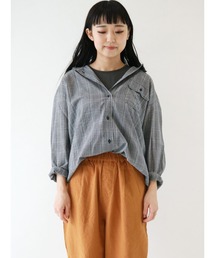 Samansa Mos2 | 柄アソート衿ワイヤーシャツ(シャツ/ブラウス)