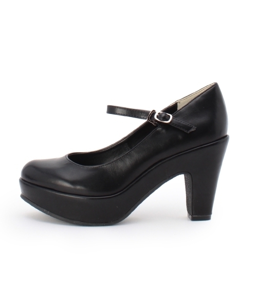 プラットフォームストラップパンプス VIVIAN パンプス 厚底プラットフォームクロスストラップパンプス