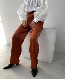 glossy satin pants