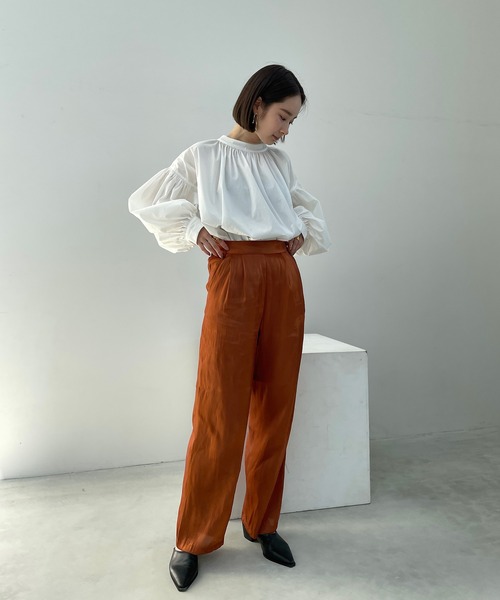 I_am(アイアム)の「glossy satin pants(その他パンツ・レディース・オフホワイト/カーキ/オレンジ・S/M)」の8枚目の写真