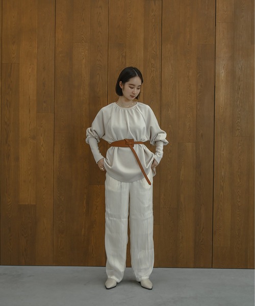 I_am(アイアム)の「glossy satin pants(その他パンツ・レディース・オフホワイト/カーキ/オレンジ・S/M)」の7枚目の写真