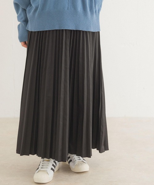 ITEMS URBANRESEARCH(アイテムズ アーバンリサーチ)の「チノプリーツスカート(スカート・レディース・ブラック/ベージュ・FREE)」の11枚目の写真