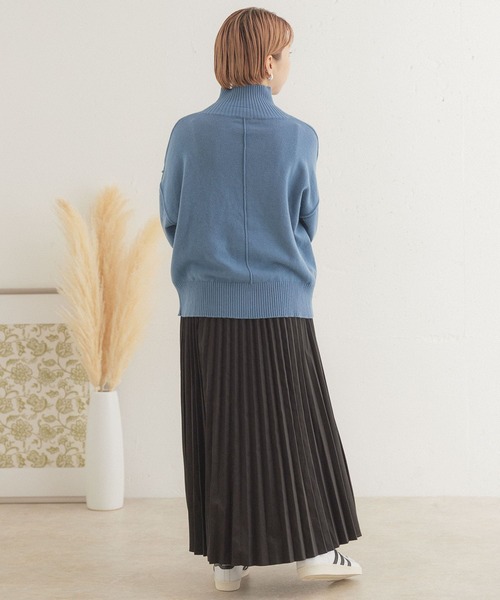 ITEMS URBANRESEARCH(アイテムズ アーバンリサーチ)の「チノプリーツスカート(スカート・レディース・ブラック/ベージュ・FREE)」の12枚目の写真