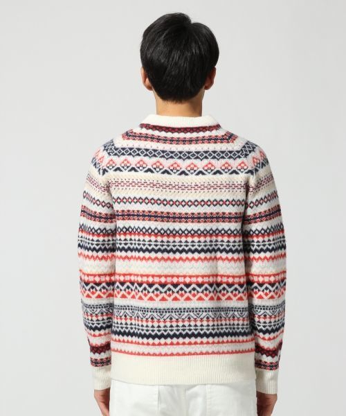GLOBAL WORK(グローバルワーク)の「フェアアイルクルーニット/549121(ニット/セーター・メンズ・ホワイト/ブラック・LARGE/MEDIUM)」の6枚目の写真