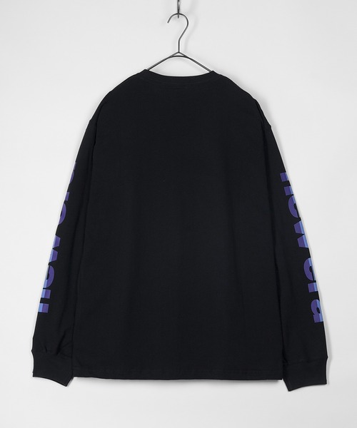 NEW ERA（ニューエラ）の「【NEW　ERA/ニューエラ】3-Toneロゴ 袖プリント長袖Tシャツ/ビッグシルエット/ブラック（Tシャツ/カットソー・メンズ・ブラック・XL/M/L）」の8枚目の写真
